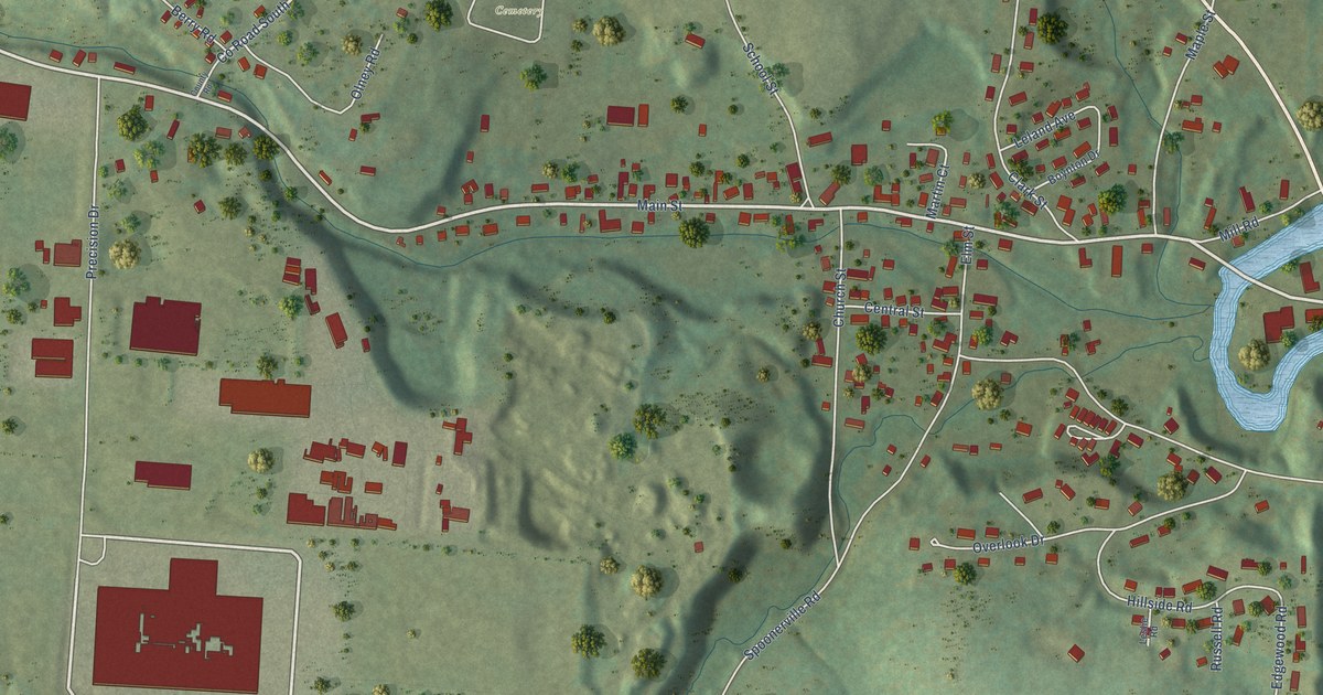 Detailed Map of North Springfield, Vermont
