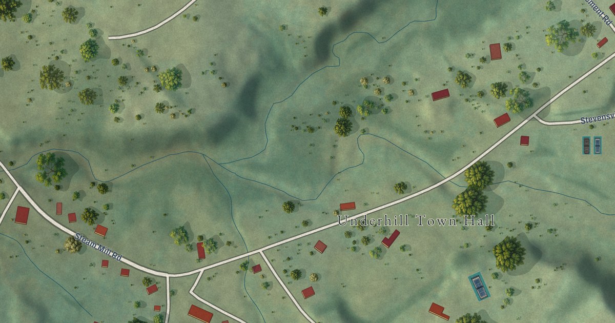 Detailed Map of Underhill Center, Vermont