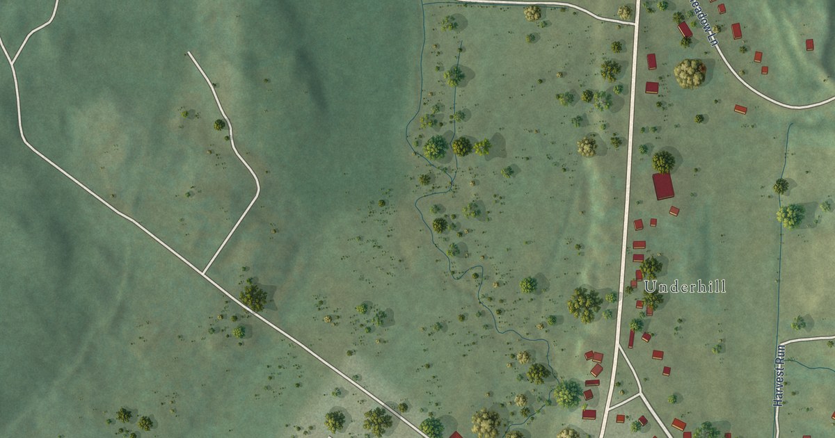 Detailed Map of Underhill Flats, Vermont