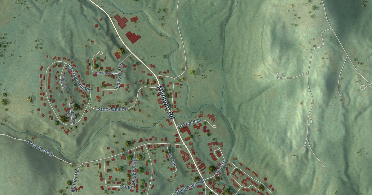 Detailed Map of West Brattleboro, Vermont