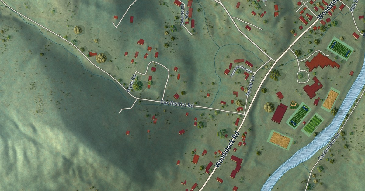 Detailed Map of West Woodstock, Vermont