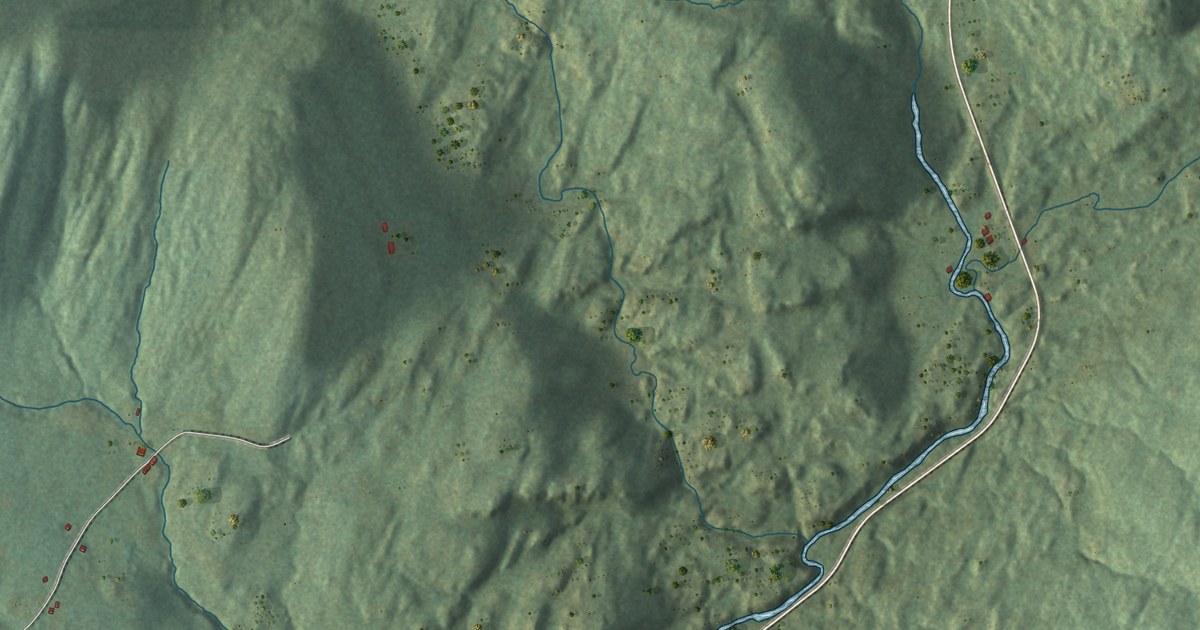 Close-up of streets and buildings in Worcester, Vermont