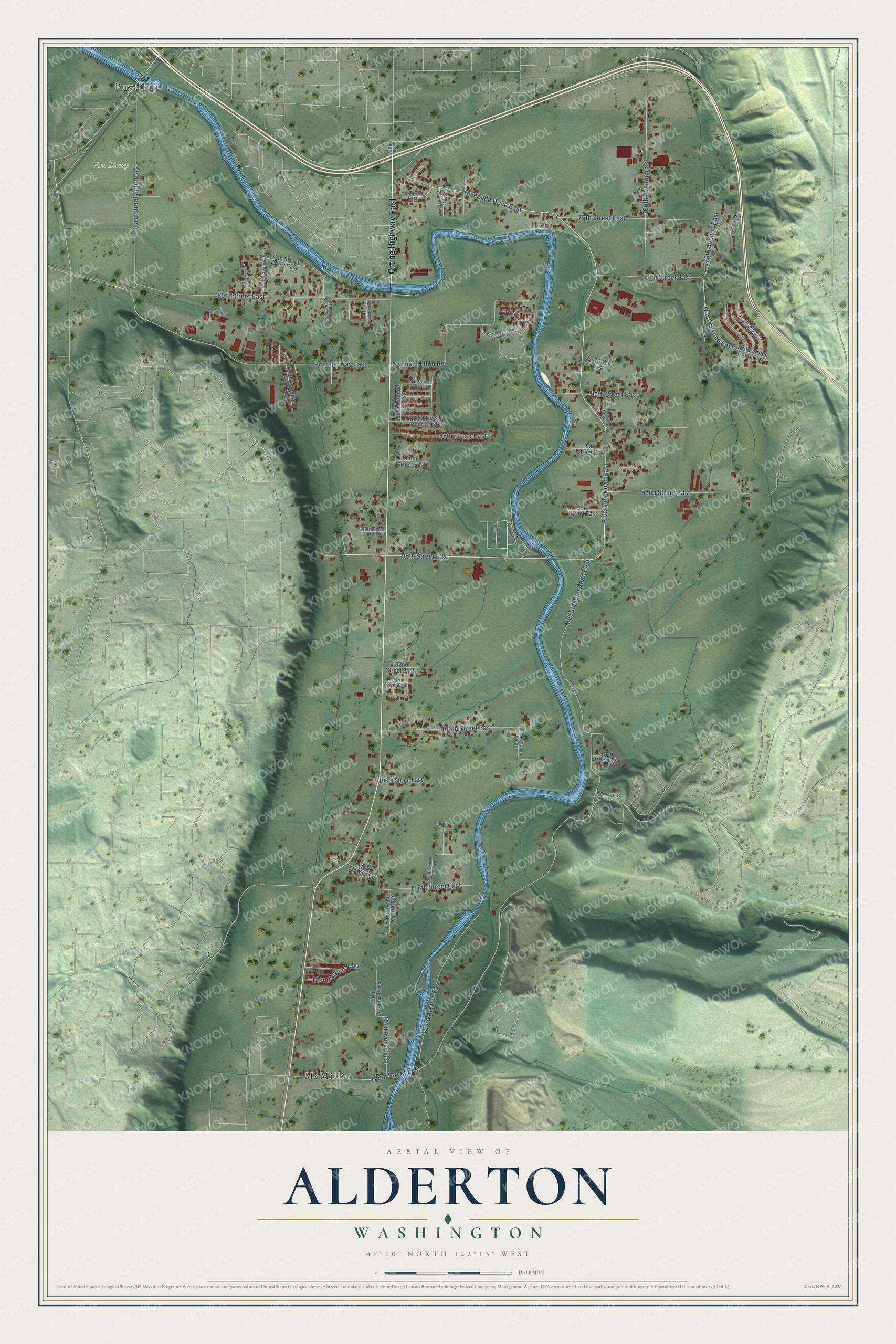 Watermarked full-map preview of Alderton, Washington