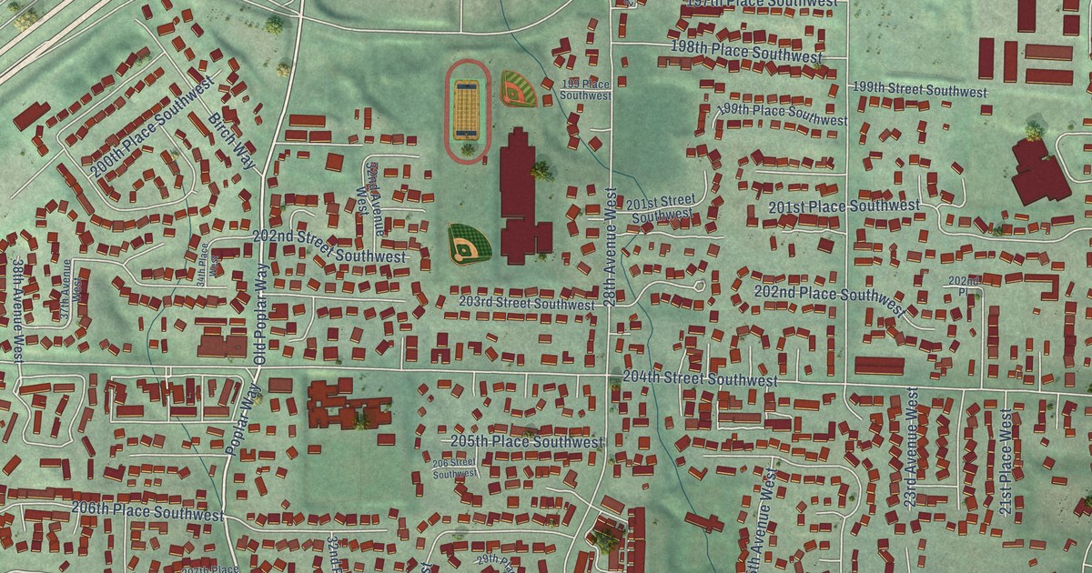 Map of Alderwood Manor, Washington in 2026