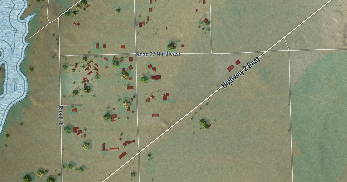 Map of Banks Lake South, Washington in 2026