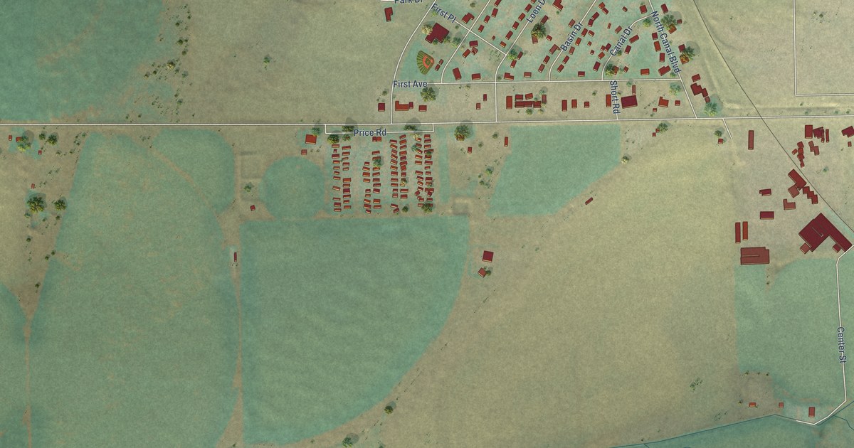 Map of Basin City, Washington in 2026