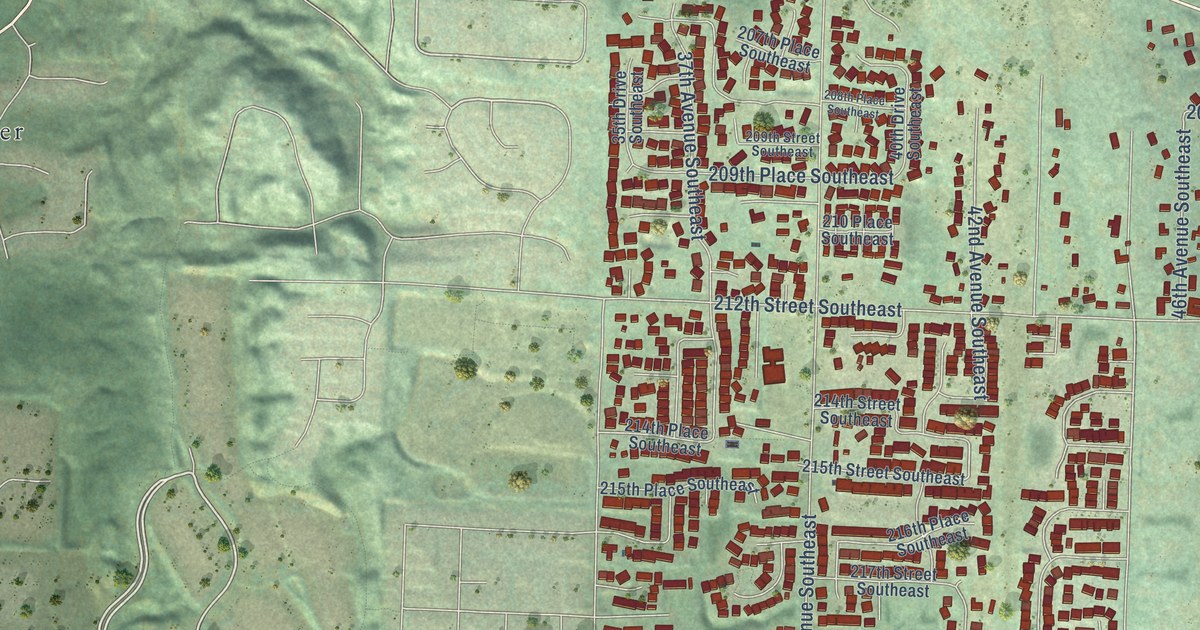Map of Bothell East, Washington in 2026