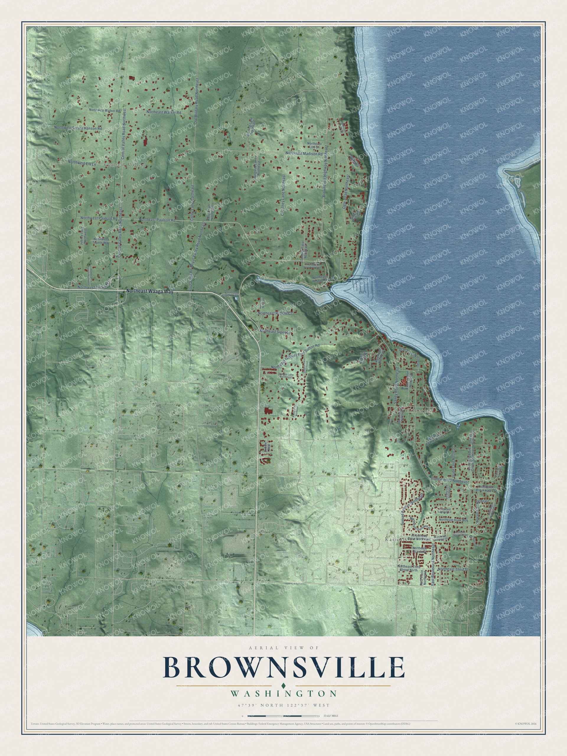 Watermarked full-map preview of Brownsville, Washington