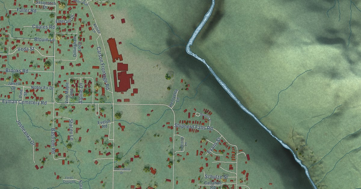 Map of Carson, Washington in 2026
