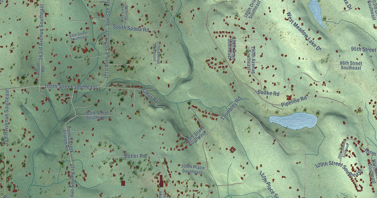 Map of Chain Lake, Washington in 2026