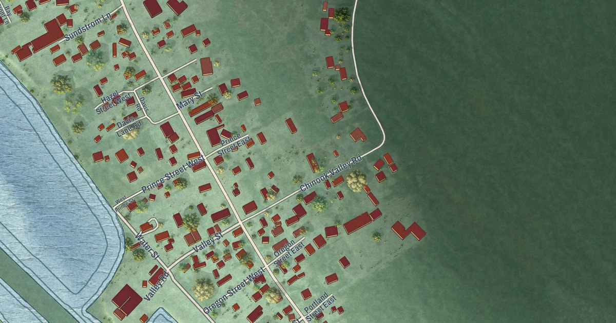 Map of Chinook, Washington in 2026