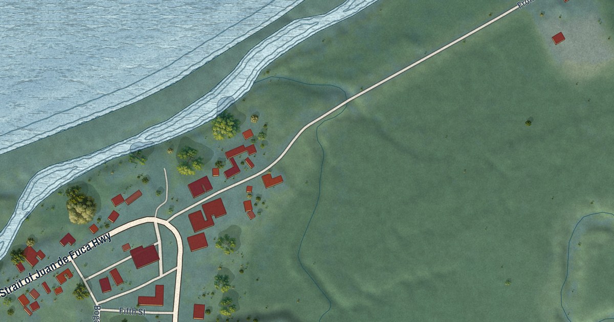 Map of Clallam Bay, Washington in 2026