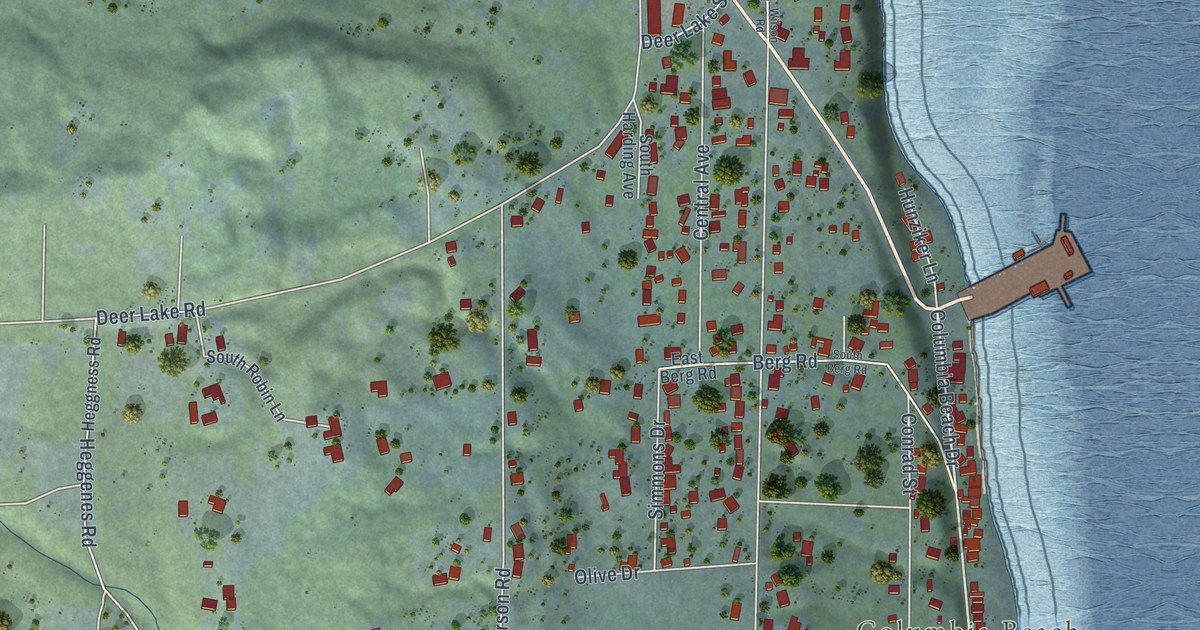 Map of Clinton, Washington in 2026