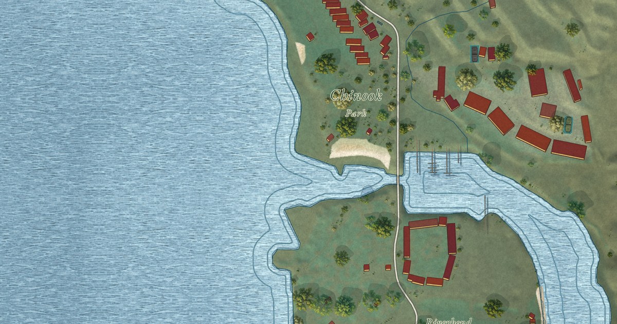 Map of Crescent Bar, Washington in 2026