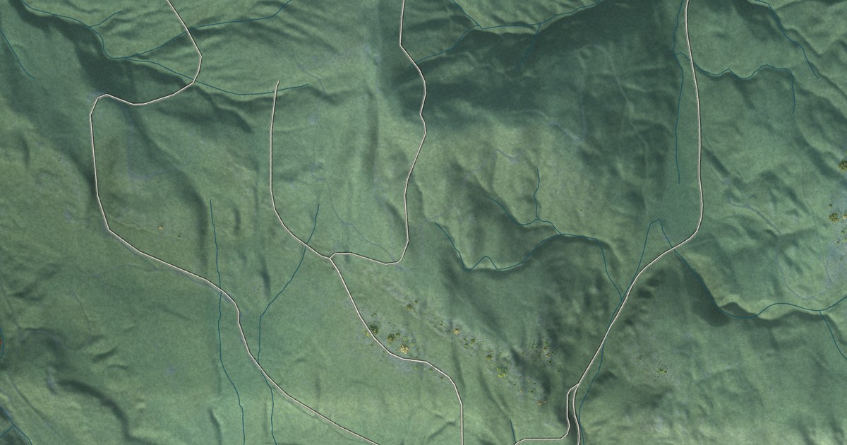 Close-up of streets and buildings in Crescent, Washington