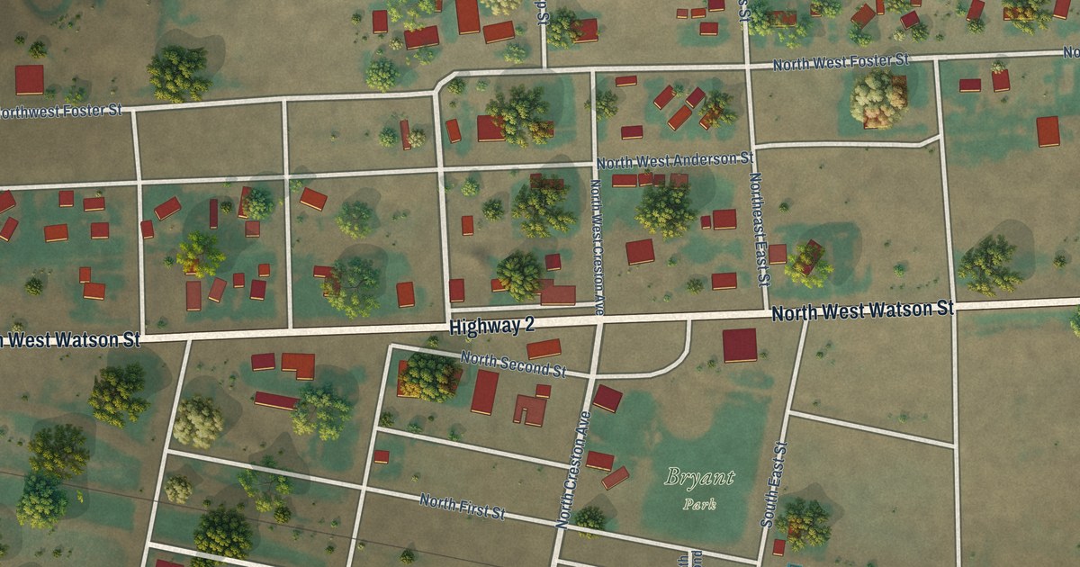 Map of Creston, Washington in 2026