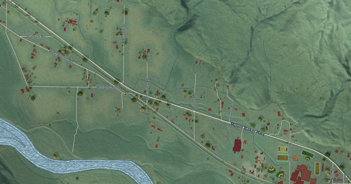 Map of Deming, Washington in 2026
