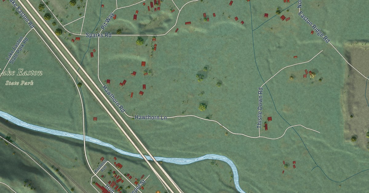 Map of Easton, Washington in 2026