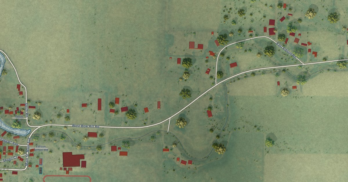 Map of Edison, Washington in 2026