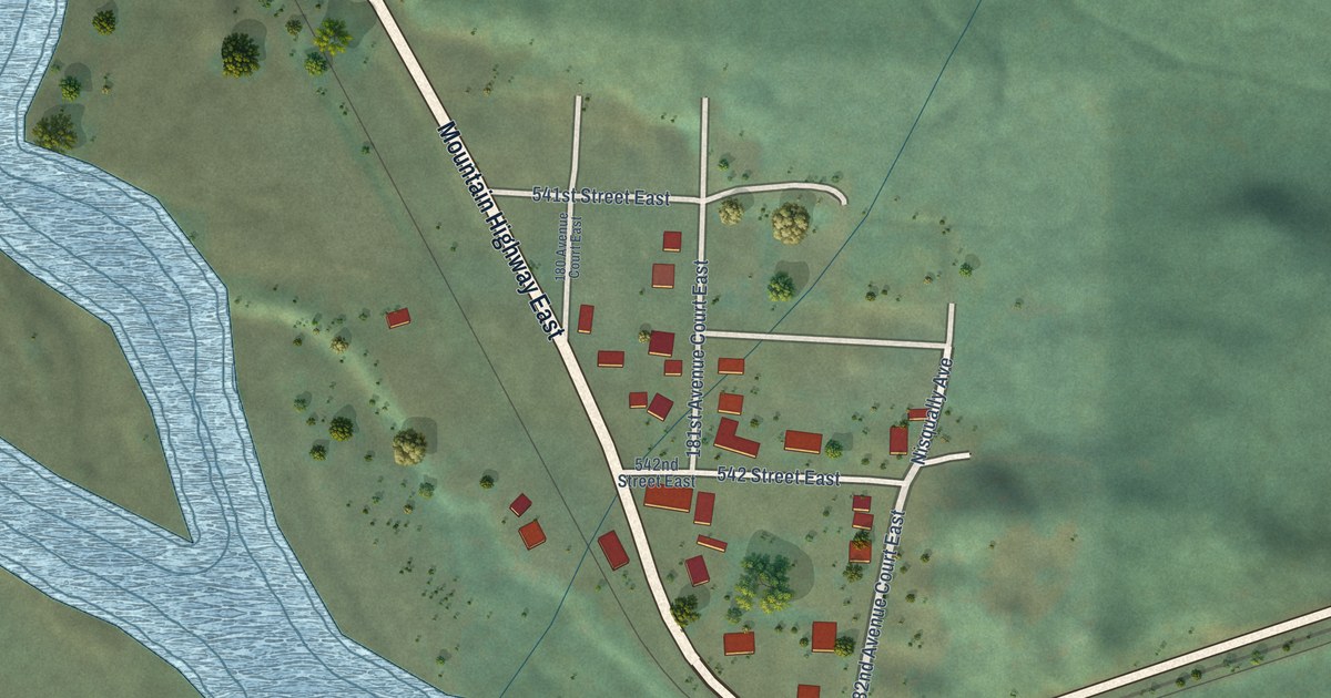 Map of Elbe, Washington in 2026