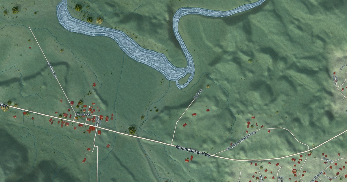 Map of Glacier, Washington in 2026
