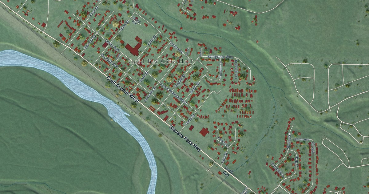 Map of Gold Bar, Washington in 2026