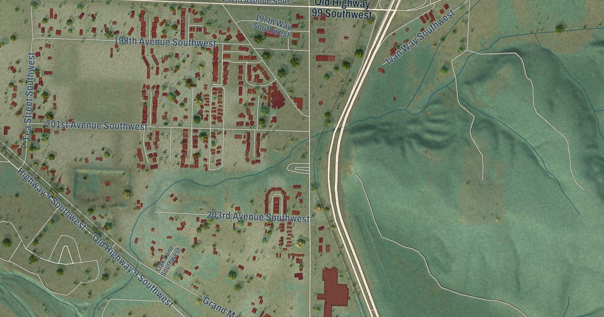 Map of Grand Mound, Washington in 2026
