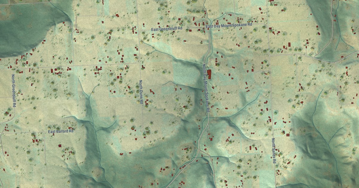 Map of Green Bluff, Washington in 2026