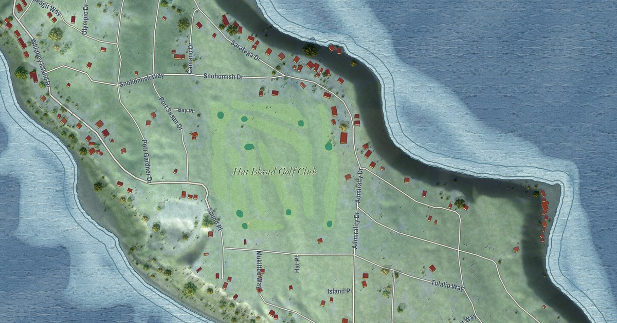 Map of Hat Island, Washington in 2026