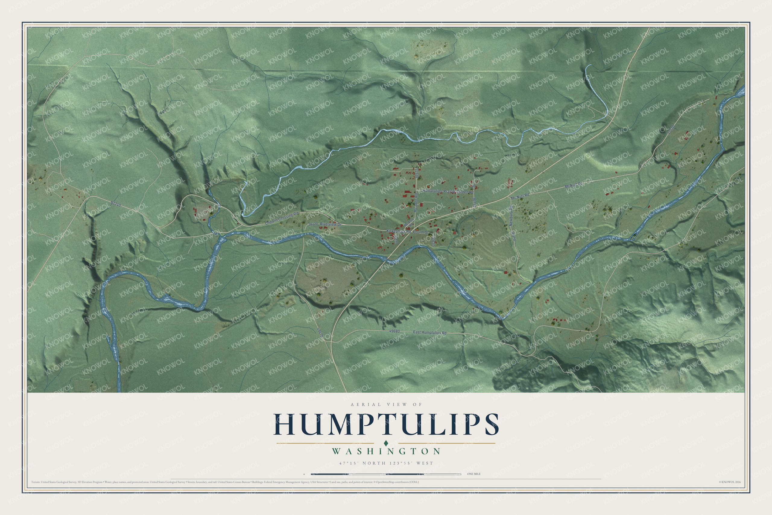 Watermarked full-map preview of Humptulips, Washington