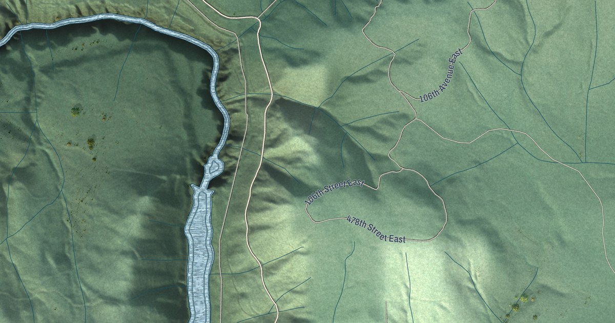 Map of La Grande, Washington in 2026