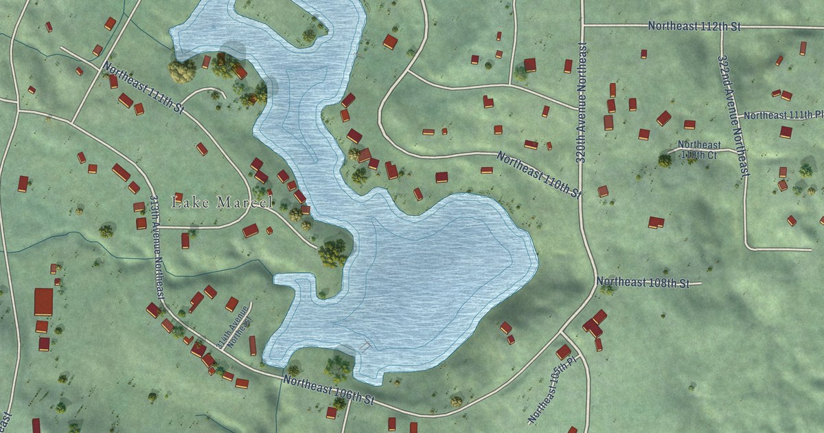 Map of Lake Marcel-Stillwater, Washington in 2026