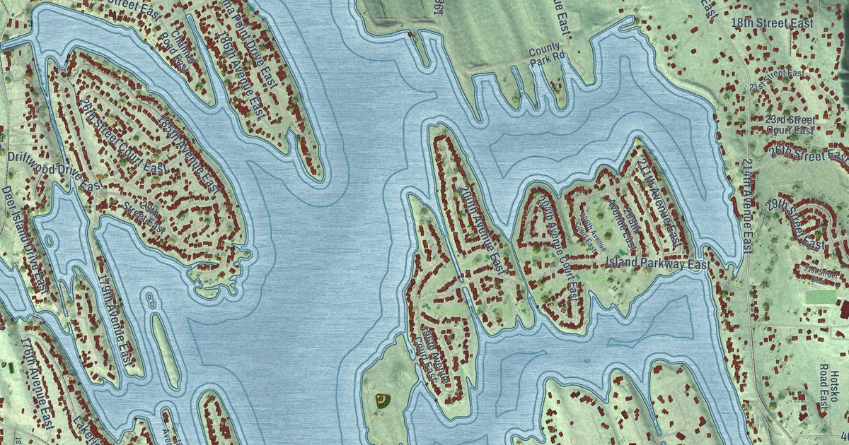 Map of Lake Tapps, Washington in 2026
