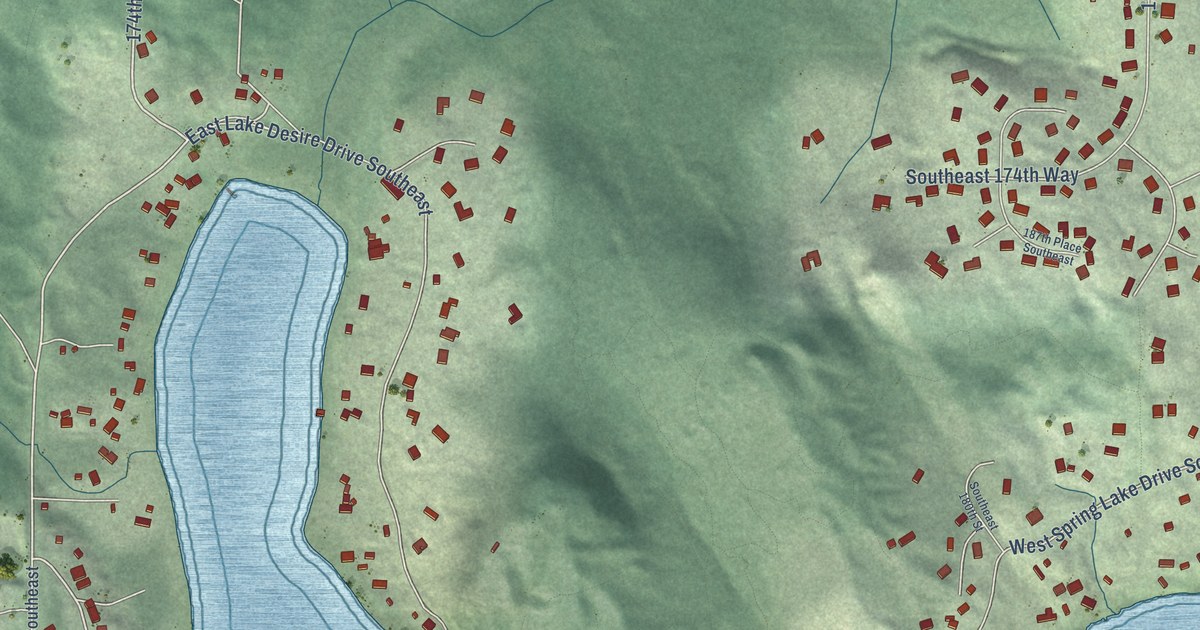Map of Maple Heights-Lake Desire, Washington in 2026