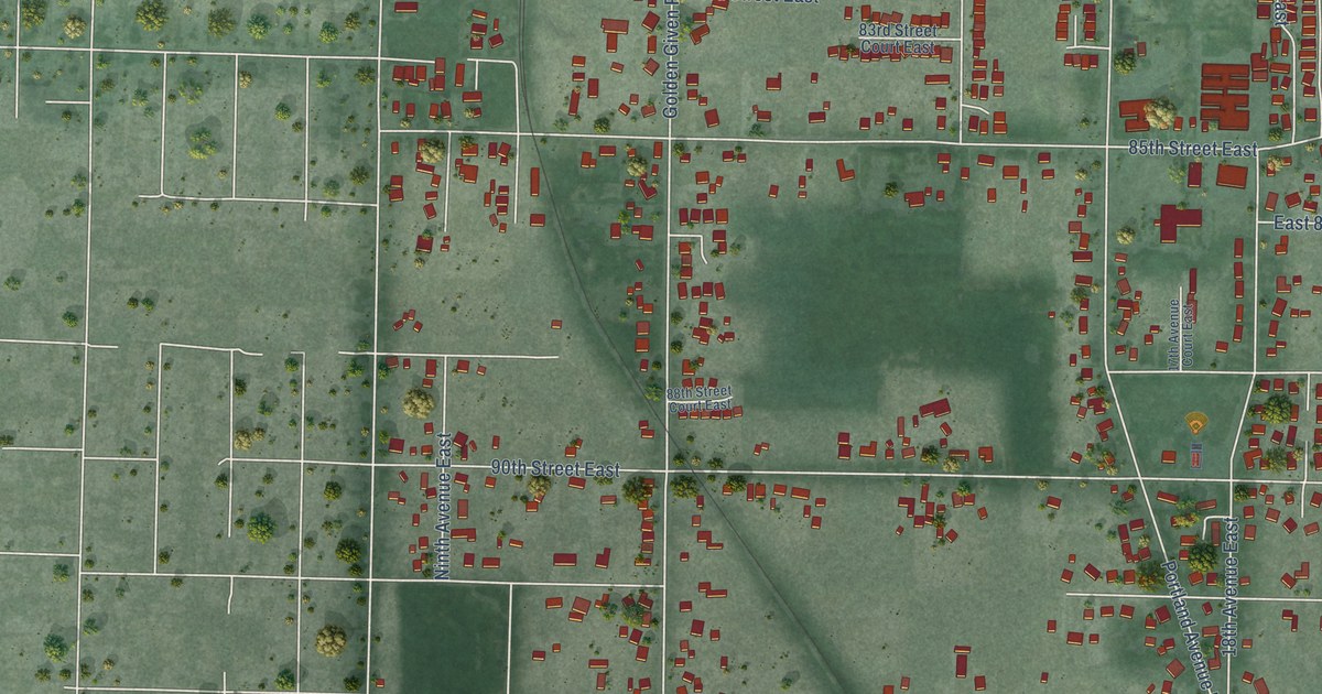 Map of Midland, Washington in 2026