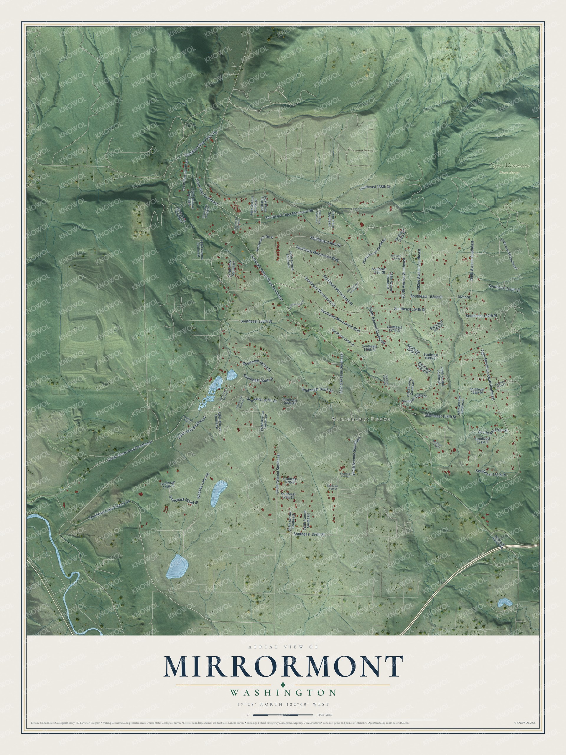 Watermarked full-map preview of Mirrormont, Washington