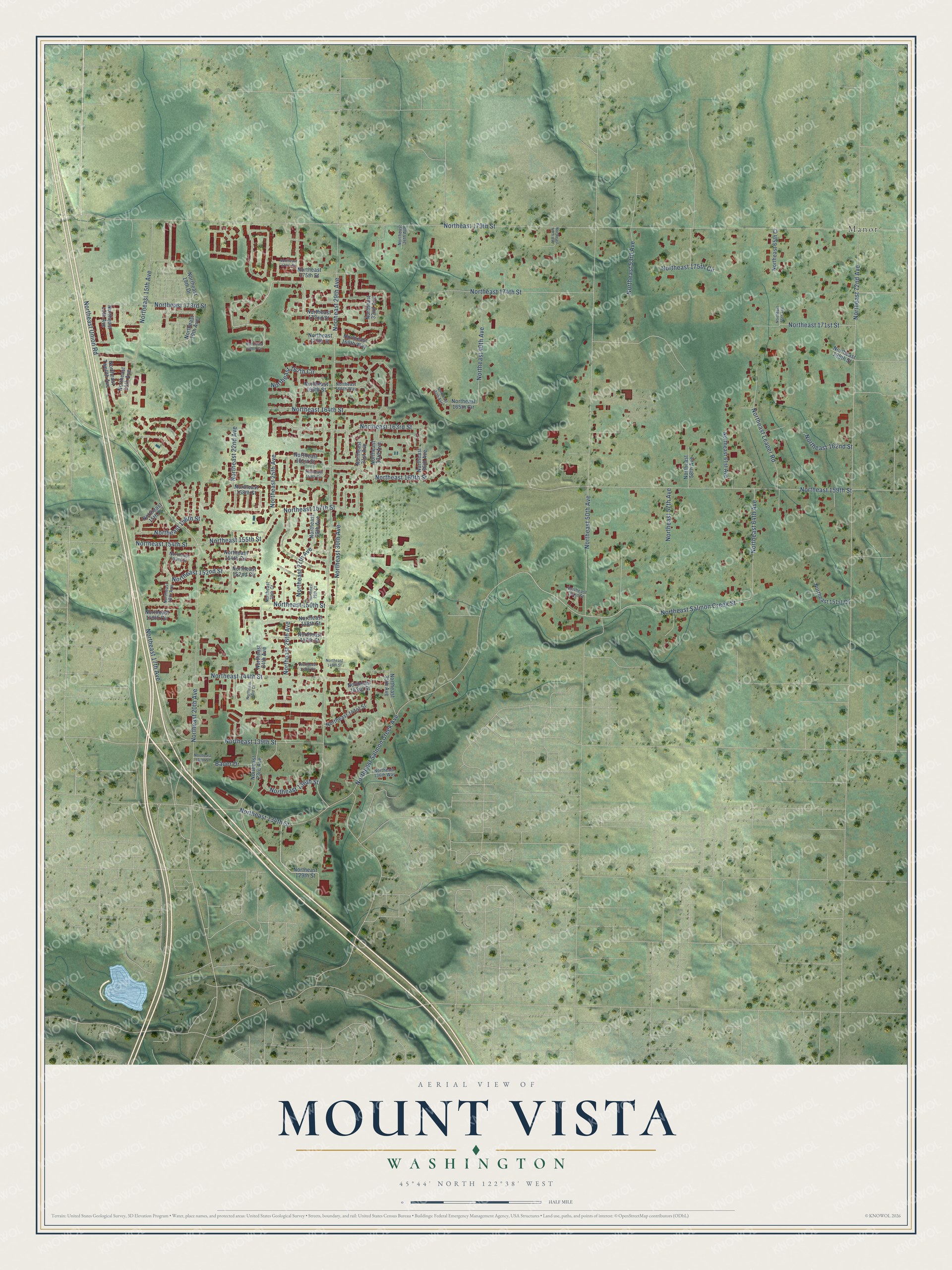 Watermarked full-map preview of Mount Vista, Washington