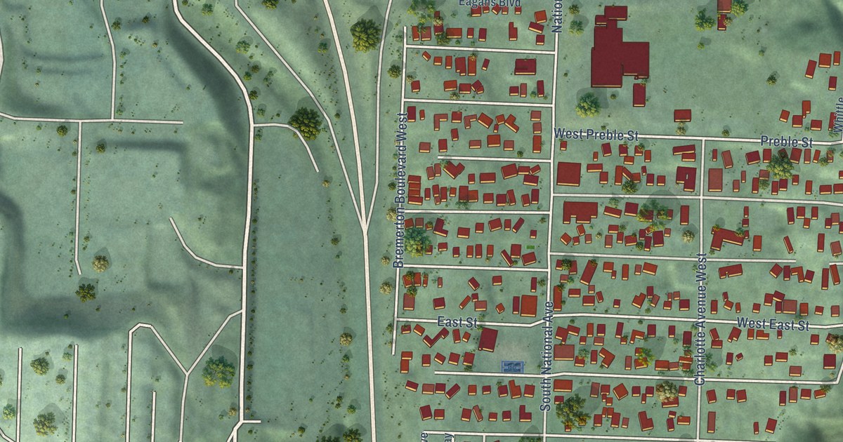 Map of Navy Yard City, Washington in 2026