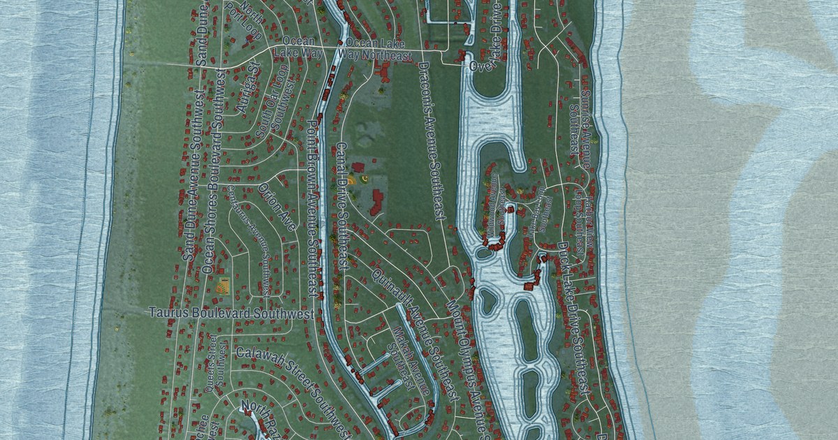 Map of Ocean Shores, Washington in 2026