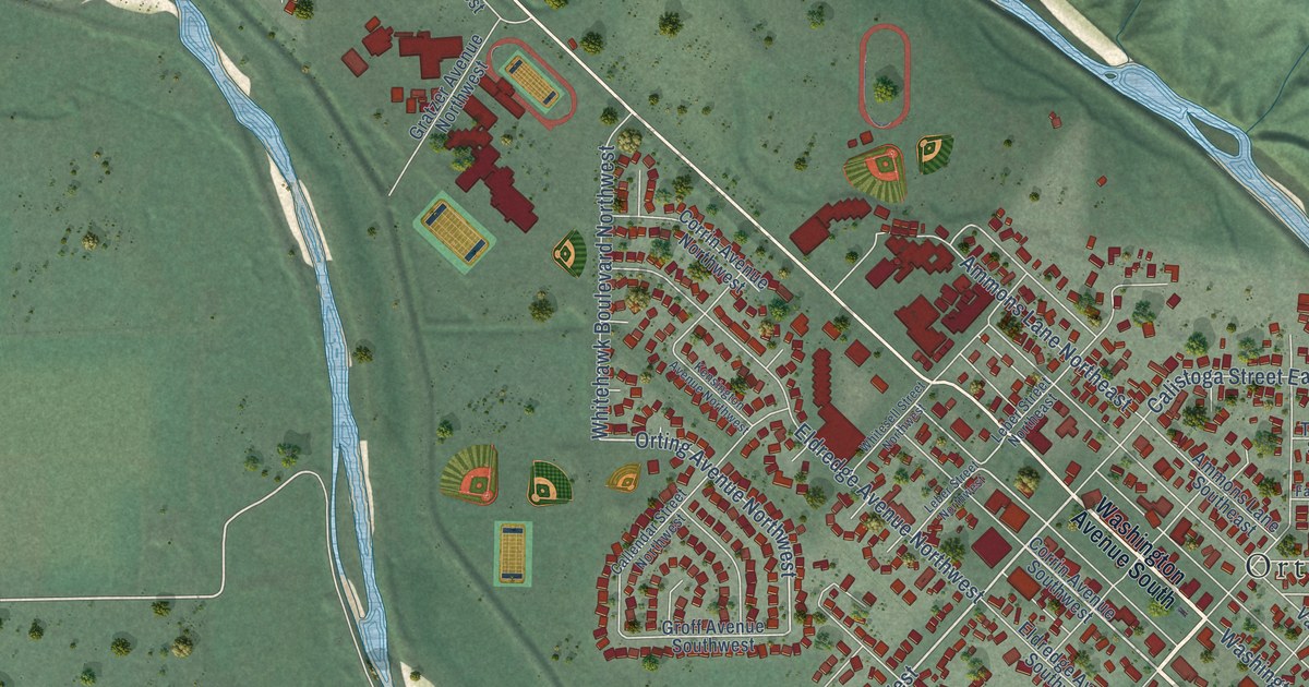 Map of Orting, Washington in 2026