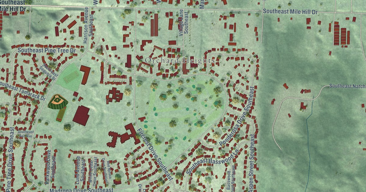 Map of Parkwood, Washington in 2026