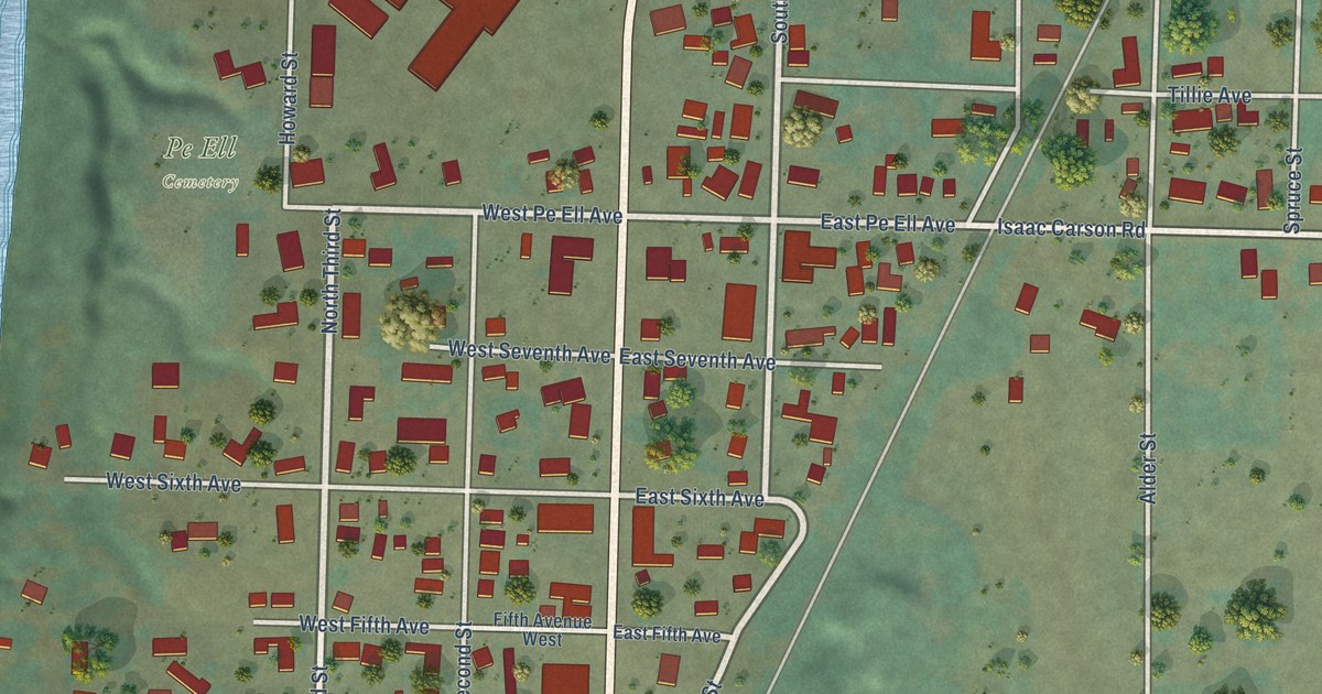 Map of Pe Ell, Washington in 2026