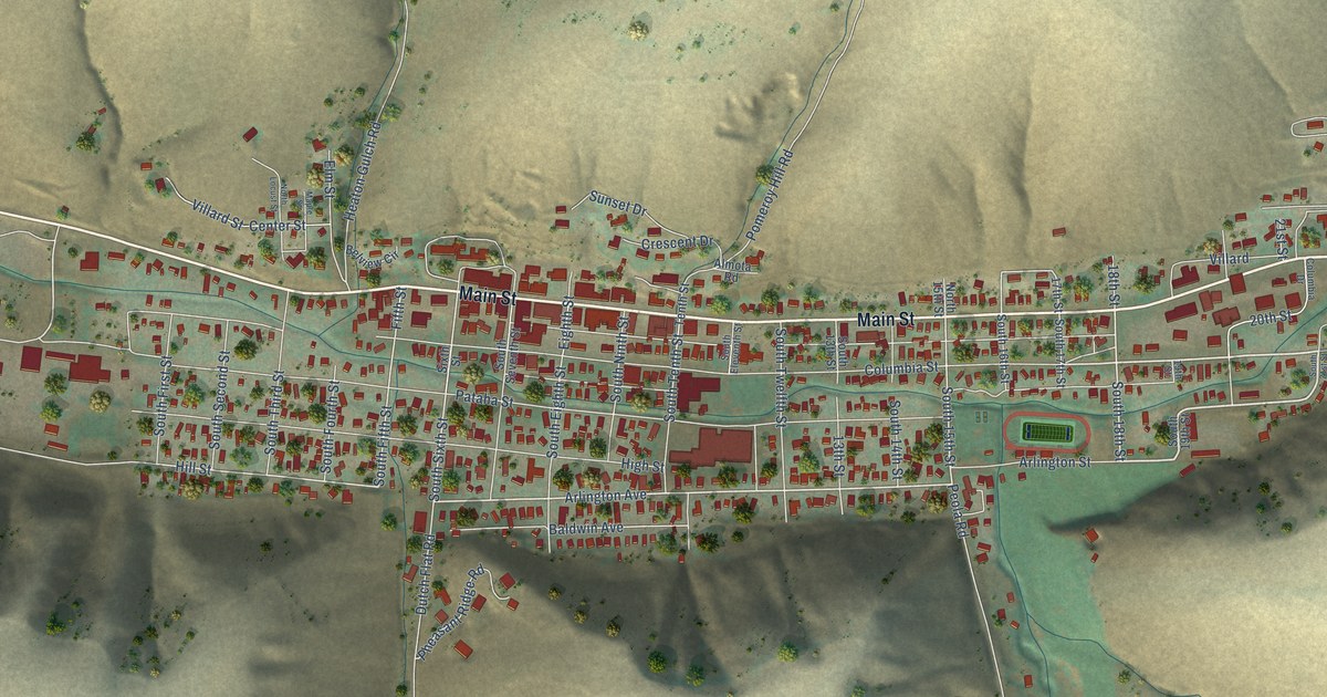 Map of Pomeroy, Washington in 2026