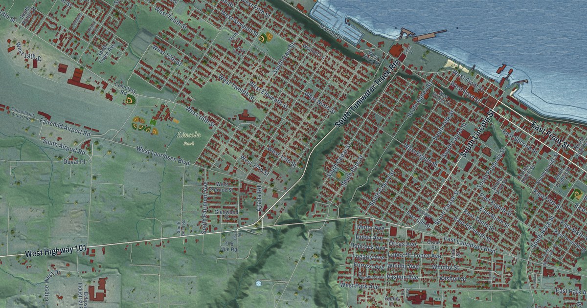 Map of Port Angeles, Washington in 2026