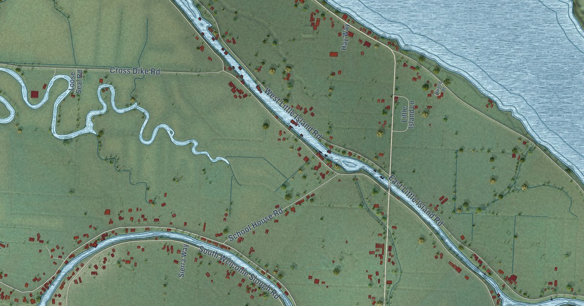 Map of Puget Island, Washington in 2026