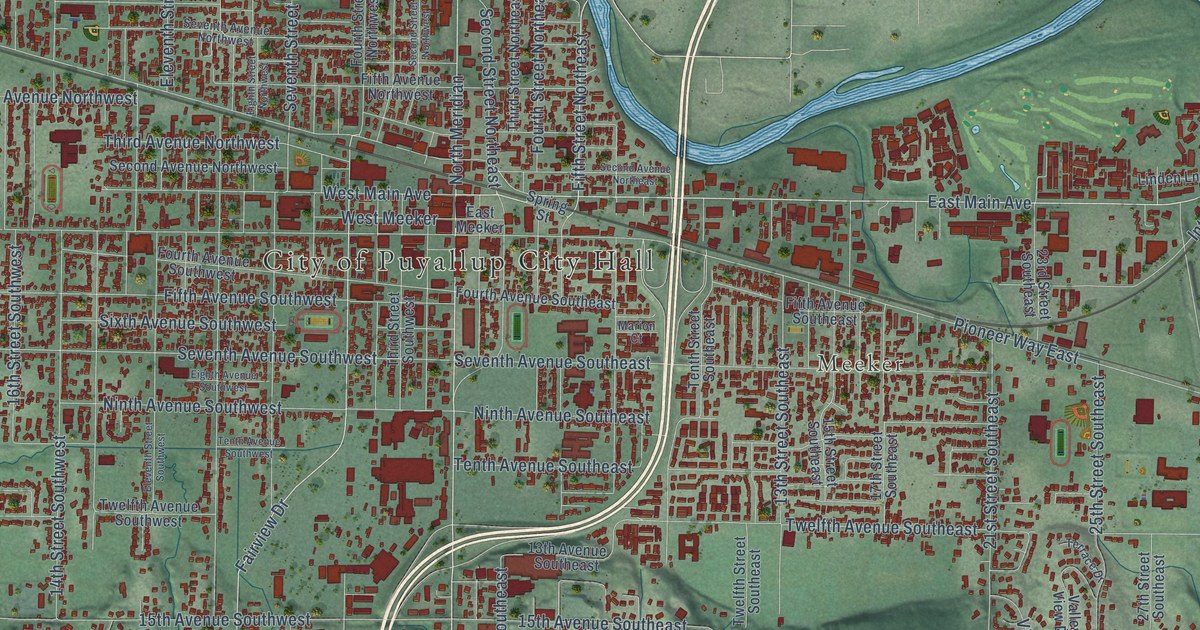 Map of Puyallup, Washington in 2026