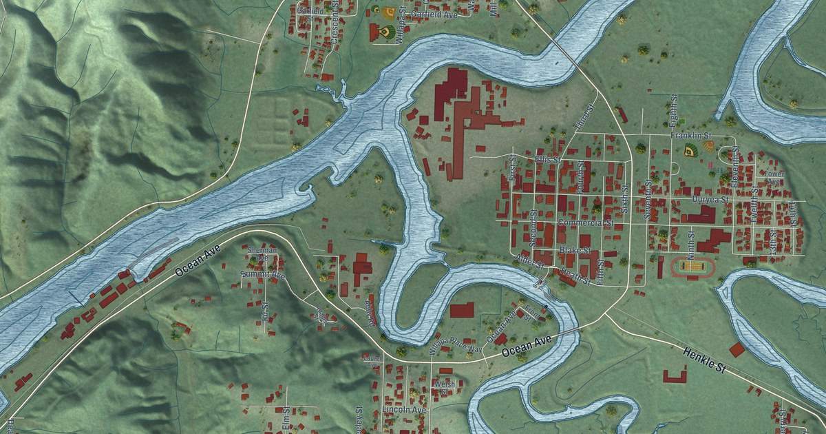 Map of Raymond, Washington in 2026