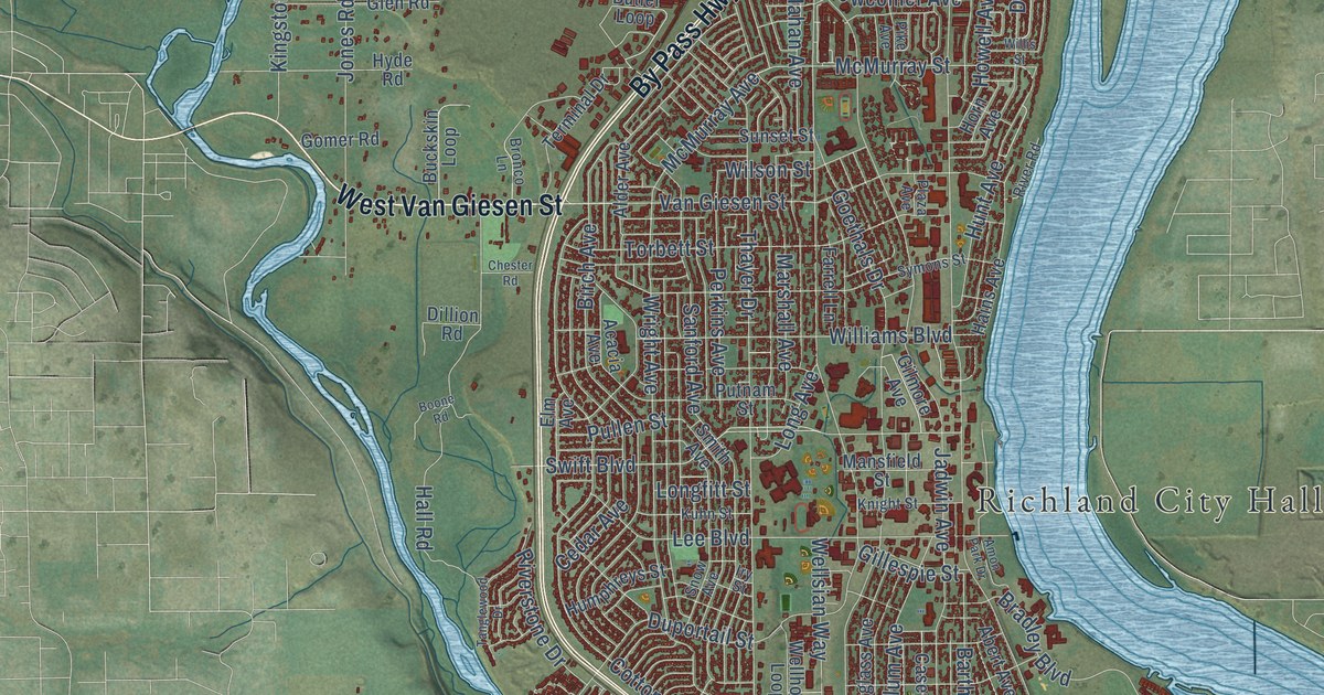 Map of Richland, Washington in 2026