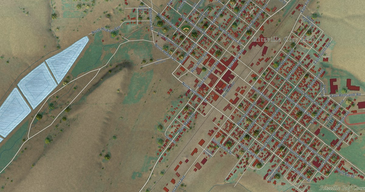 Map of Ritzville, Washington in 2026