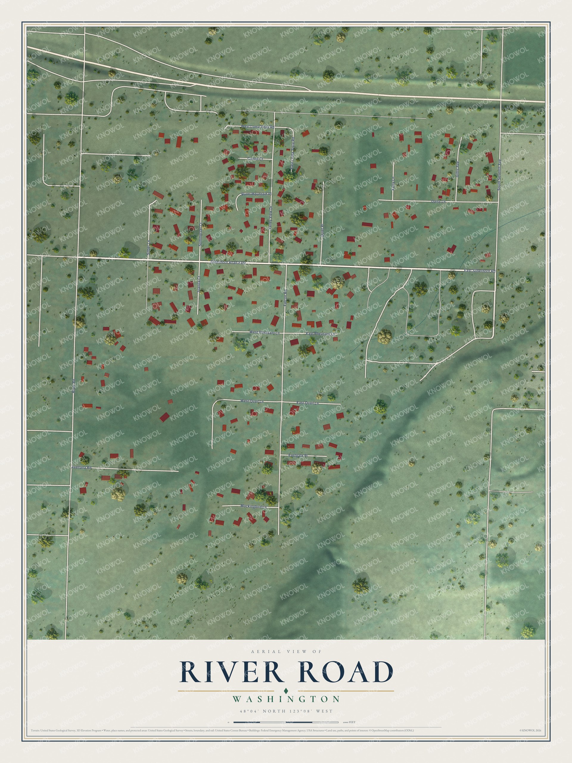 Watermarked full-map preview of River Road, Washington